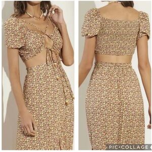 Maaji Radiant Crop Top In Natural Meadow‎ Autumn M